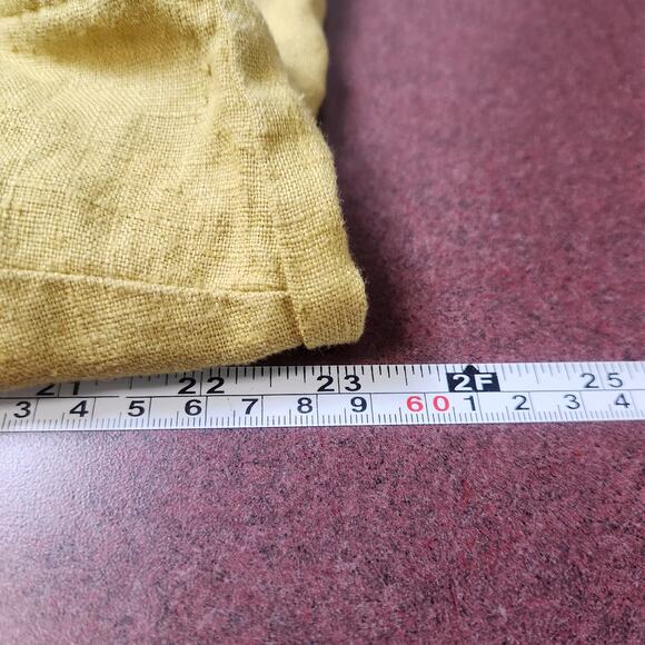 Vtg Studio Ease Pure Linen Shift Dress 16W* Womens Mustard Chartreuse (24W Tag) - Picture 9 of 12